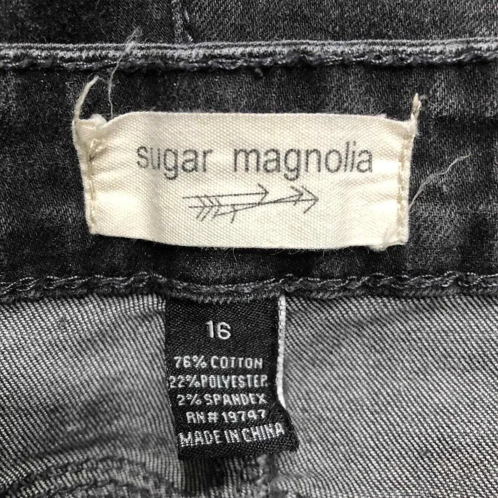 Anthropologie Sugar Magnolia Womens 16 Faded Black Distressed Jeans - Picture 3 of 4